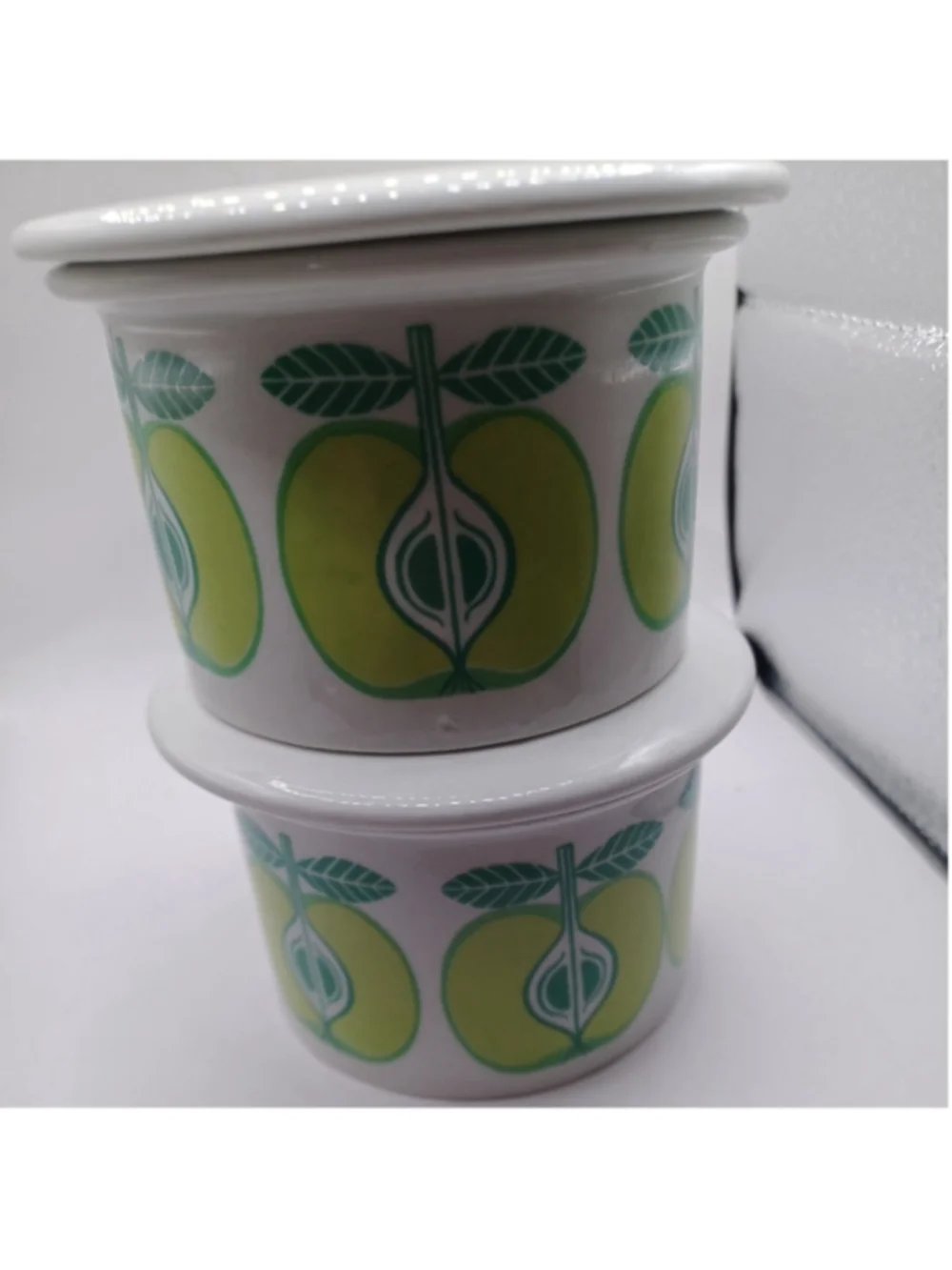 Arabia Finland Apple Jam Jars x 2